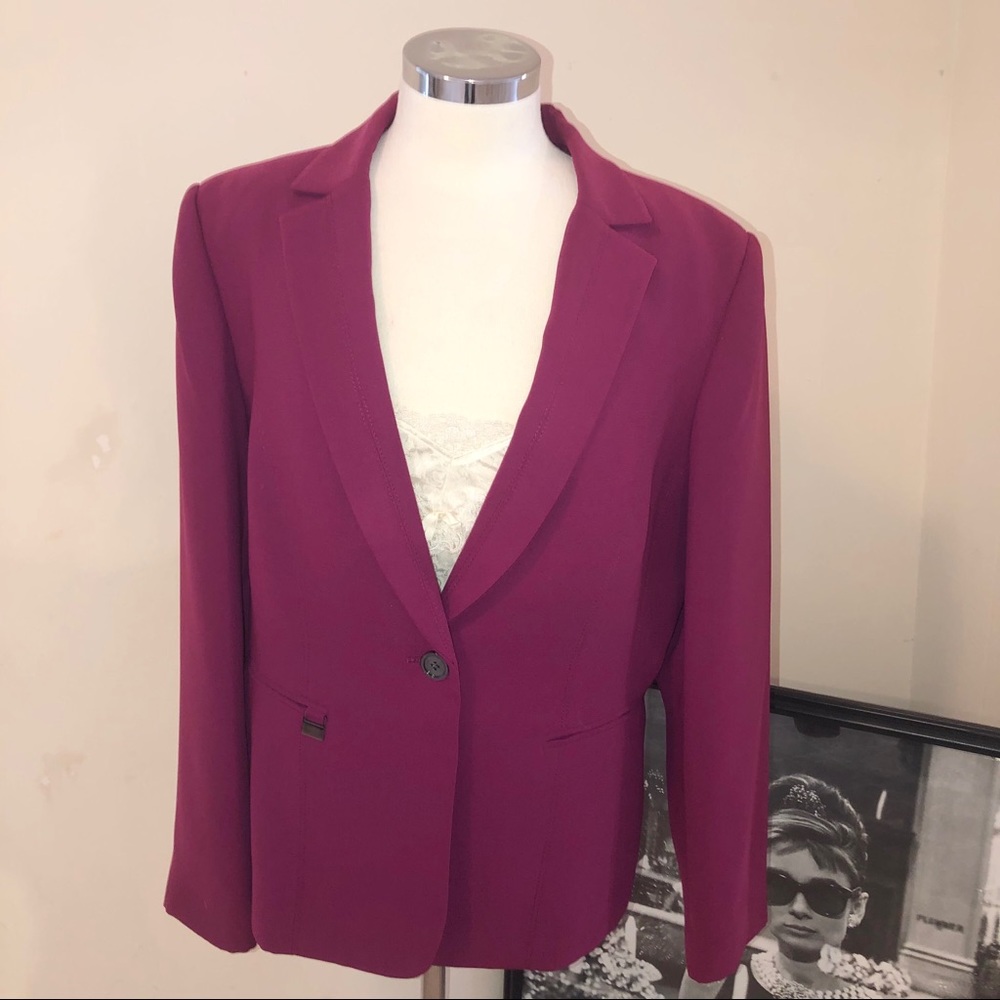 VintageJohn Meyer Magenta single button blazer 16